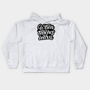 'When One Teaches Two Learns' Education Shirt Kids Hoodie